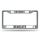 NCAA Cincinnati Bearcats 12" x 6" Silver Chrome Car/Truck/SUV Auto Accessory By Rico Industries