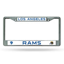 NFL Los Angeles Rams 12" x 6" Silver Chrome Car/Truck/SUV Auto Accessory By Rico Industries