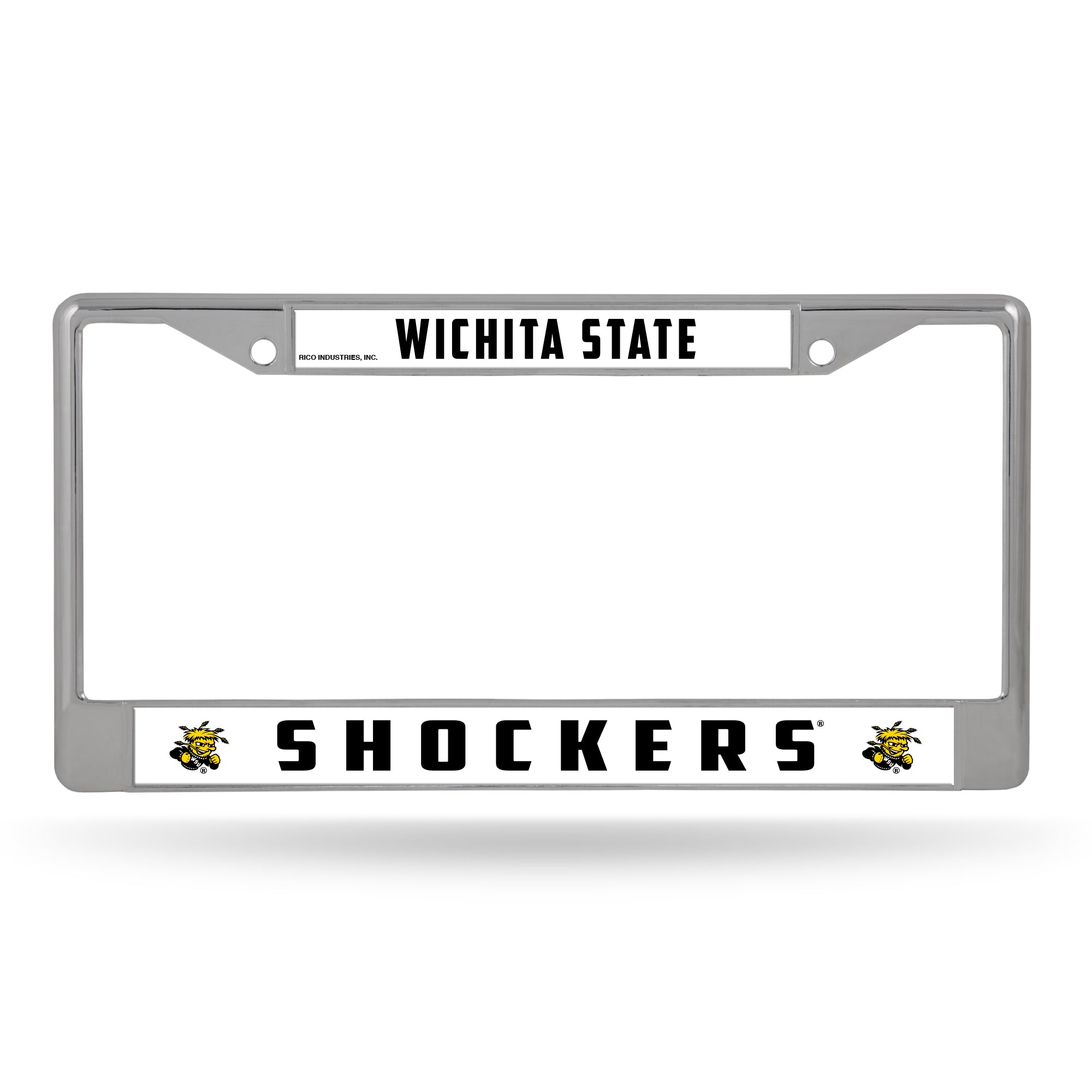 Rico Industries Wichita State Shockers Black Metal Laser Cut License Plate Frame Multi Rico Industries Wichita State Shockers Black Metal Laser Cut License Plate Frame Multi