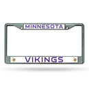 NFL Minnesota Vikings 12" x 6" Silver Chrome Car/Truck/SUV Auto Accessory By Rico Industries