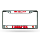 NCAA Maryland Terrapins 12" x 6" Silver Chrome Car/Truck/SUV Auto Accessory By Rico Industries