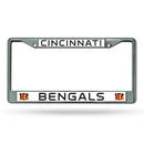 NFL Cincinnati Bengals 12" x 6" Silver Chrome Car/Truck/SUV Auto Accessory By Rico Industries