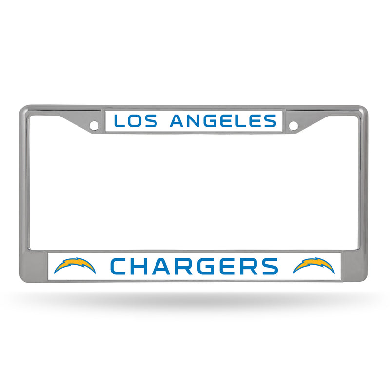 NFL Los Angeles Chargers 12" x 6" Silver Chrome Car/Truck/SUV Auto Accessory By Rico Industries