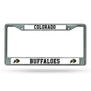 NCAA Colorado Buffaloes 12" x 6" Silver Chrome Car/Truck/SUV Auto Accessory By Rico Industries