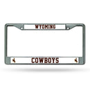 NCAA Wyoming Cowboys 12" x 6" Silver Chrome Car/Truck/SUV Auto Accessory By Rico Industries