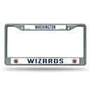 NBA Washington Wizards 12" x 6" Silver Chrome Car/Truck/SUV Auto Accessory By Rico Industries