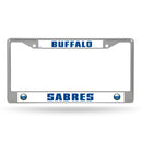 NHL Buffalo Sabres 12" x 6" Silver Chrome Car/Truck/SUV Auto Accessory By Rico Industries