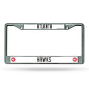 NBA Atlanta Hawks 12" x 6" Silver Chrome Car/Truck/SUV Auto Accessory By Rico Industries