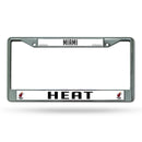 NBA Miami Heat 12" x 6" Silver Chrome Car/Truck/SUV Auto Accessory By Rico Industries