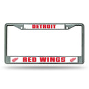 NHL Detroit Red Wings 12" x 6" Silver Chrome Car/Truck/SUV Auto Accessory By Rico Industries