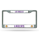 NBA Los Angeles Lakers 12" x 6" Silver Chrome Car/Truck/SUV Auto Accessory By Rico Industries