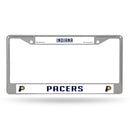 NBA Indiana Pacers 12" x 6" Silver Chrome Car/Truck/SUV Auto Accessory By Rico Industries