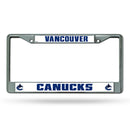 NHL Vancouver Canucks 12" x 6" Silver Chrome Car/Truck/SUV Auto Accessory By Rico Industries
