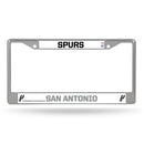 NBA San Antonio Spurs 12" x 6" Silver Chrome Car/Truck/SUV Auto Accessory By Rico Industries