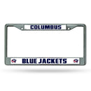 NHL Columbus Blue Jackets 12" x 6" Silver Chrome Car/Truck/SUV Auto Accessory By Rico Industries