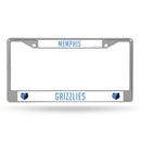 NBA Memphis Grizzlies 12" x 6" Silver Chrome Car/Truck/SUV Auto Accessory By Rico Industries