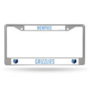 NBA Memphis Grizzlies 12" x 6" Silver Chrome Car/Truck/SUV Auto Accessory By Rico Industries