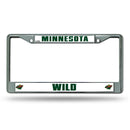 NHL Minnesota Wild 12" x 6" Silver Chrome Car/Truck/SUV Auto Accessory By Rico Industries