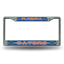 Florida Gators 12" x 6" Silver Bling Chrome Frame