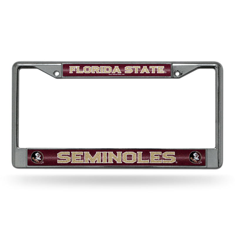 Florida State Seminoles 12" x 6" Silver Bling Chrome Frame