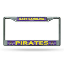 East Carolina Pirates 12" x 6" Silver Bling Chrome Frame
