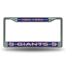 New York Giants 12" x 6" Silver Bling Chrome Frame