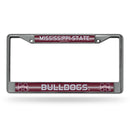 Denver Broncos 12" x 6" Silver Bling Chrome Frame
