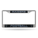 Las Vegas Raiders 12" x 6" Silver Bling Chrome Frame