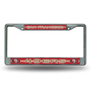 San Francisco 49ers 12" x 6" Silver Bling Chrome Frame