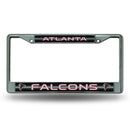 Atlanta Falcons 12" x 6" Silver Bling Chrome Frame