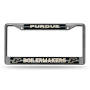 Purdue Boilermakers 12" x 6" Silver Bling Chrome Frame