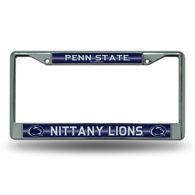 Penn State Nittany Lions 12" x 6" Silver Bling Chrome Frame