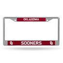 Oklahoma Sooners 12" x 6" Silver Bling Chrome Frame