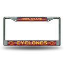 Iowa State Cyclones 12" x 6" Silver Bling Chrome Frame