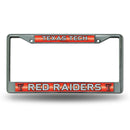 Texas Tech Red Raiders 12" x 6" Silver Bling Chrome Frame