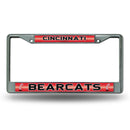Cincinnati Bearcats 12" x 6" Silver Bling Chrome Frame