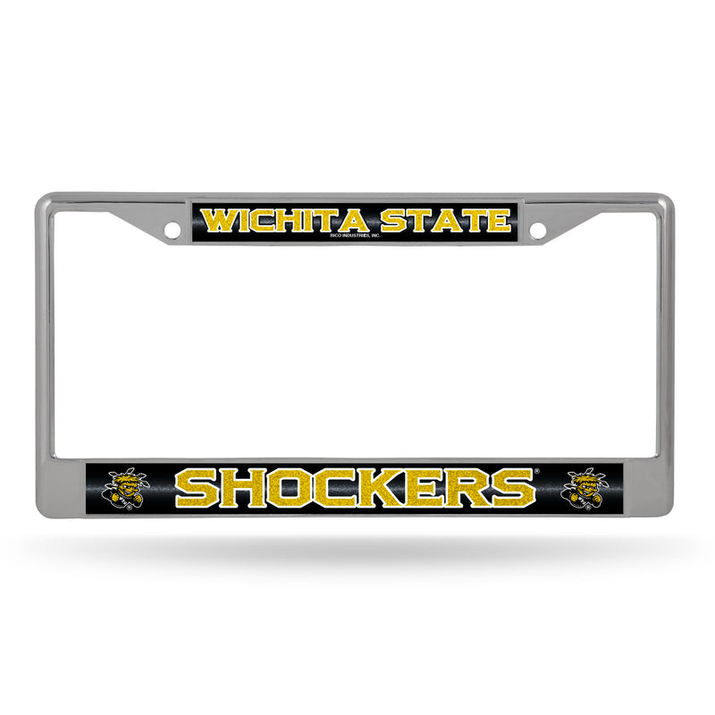 Wichita State Shockers 12" x 6" Silver Bling Chrome Frame