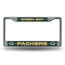 Green Bay Packers 12" x 6" Silver Bling Chrome Frame