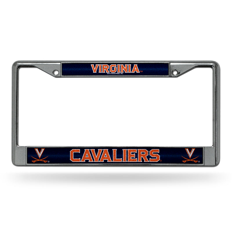 Virginia Cavaliers 12" x 6" Silver Bling Chrome Frame
