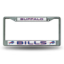 Buffalo Bills 12" x 6" Silver Bling Chrome Frame