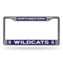 Northwestern Wildcats 12" x 6" Silver Bling Chrome Frame