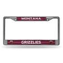 Montana Grizzlies 12" x 6" Silver Bling Chrome Frame