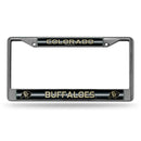 Colorado Buffaloes 12" x 6" Silver Bling Chrome Frame