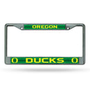 Oregon Ducks 12" x 6" Silver Bling Chrome Frame