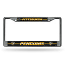 Pittsburgh Penguins 12" x 6" Silver Bling Chrome Frame