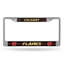 Calgary Flames 12" x 6" Silver Bling Chrome Frame