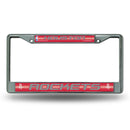 Houston Rockets 12" x 6" Silver Bling Chrome Frame