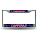 Washington Capitals 12" x 6" Silver Bling Chrome Frame