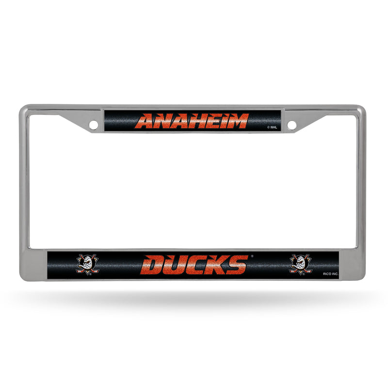 Anaheim Ducks 12" x 6" Silver Bling Chrome Frame
