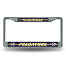 Nashville Predators 12" x 6" Silver Bling Chrome Frame